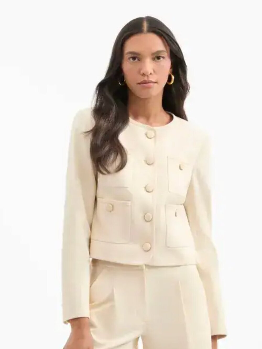 NWT Veronica Beard  cirtane collarless jacket